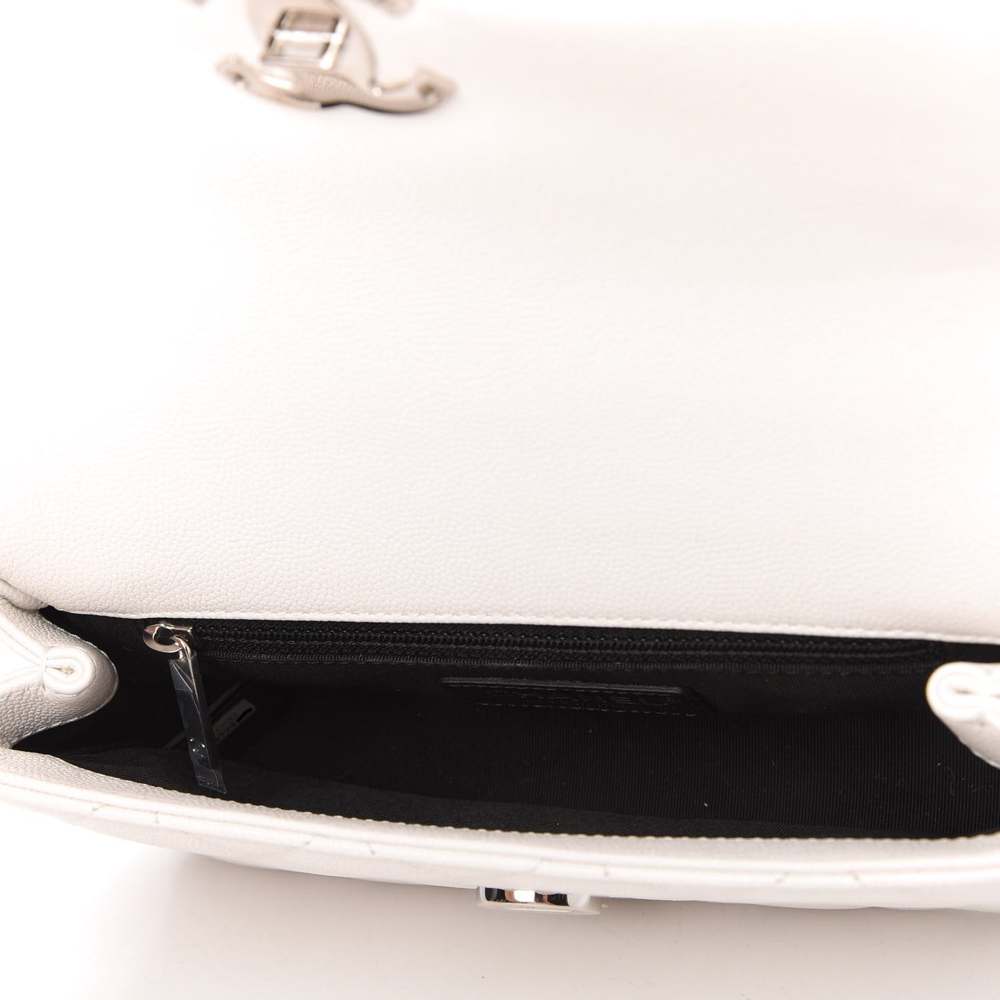 Caviar Quilted My Everything Small Flap White Black