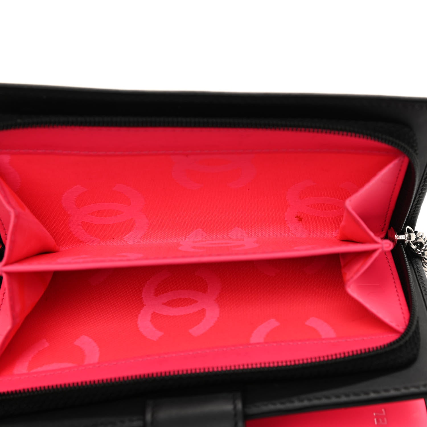 Chanel Calfskin Cambon Zipped Pocket Wallet Black 6 of 9