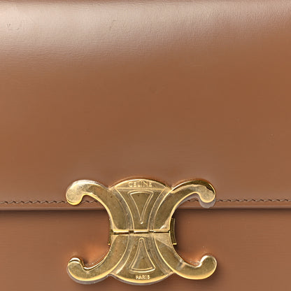 Celine Shiny Calfskin Medium Triomphe  Bronze 6 of 8