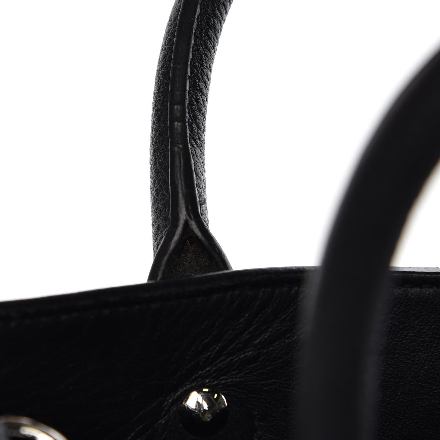 Grained Calfskin Nano Sac De Jour Black