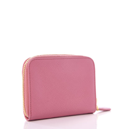 Prada Saffiano Metal Coin Purse Geranio 2 of 7