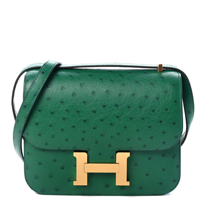 Hermes Ostrich Constance 18 Vert Vertigo 1 of 4