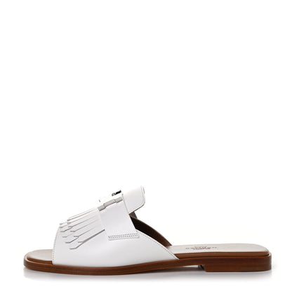 Hermes Calfskin Auteuil Sandals 36 White 1 of 4
