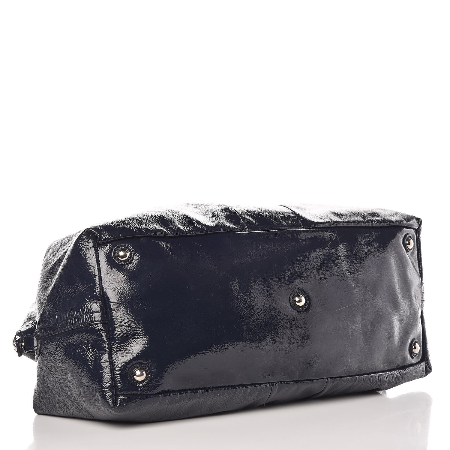 Saint Laurent Textured Patent Medium Easy Sac Navy 4 of 12