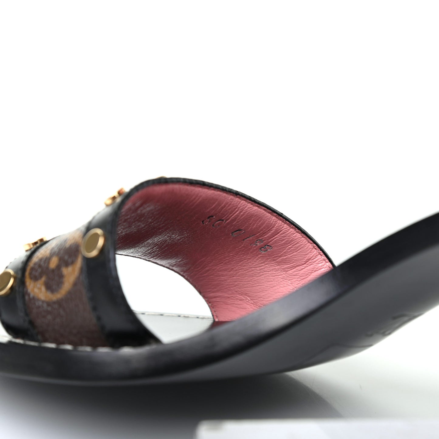 Calfskin Monogram Passenger Sandals 36 Black