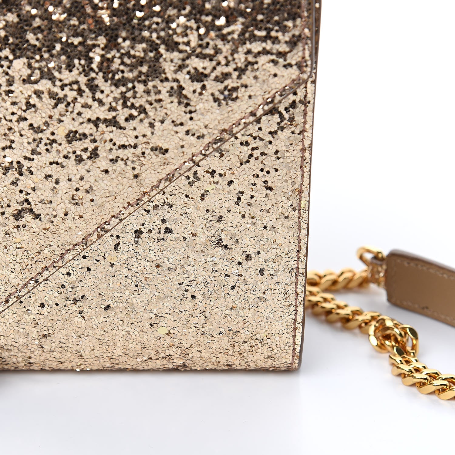 Saint Laurent Glitter Monogram Galactica Satchel Gold 10 of 13