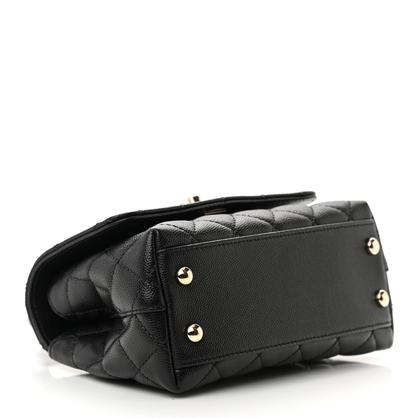 Caviar Quilted Extra Mini Coco Handle Flap Black