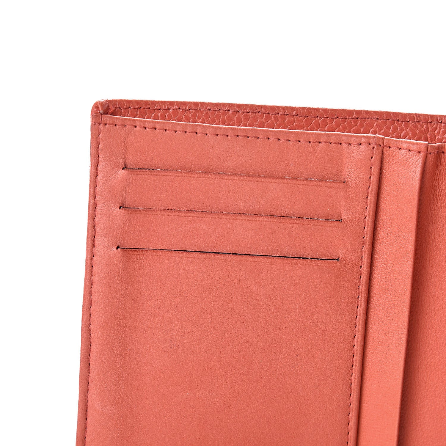 Chanel Caviar Timeless CC Zipped Pocket Wallet Light Red 12 of 17