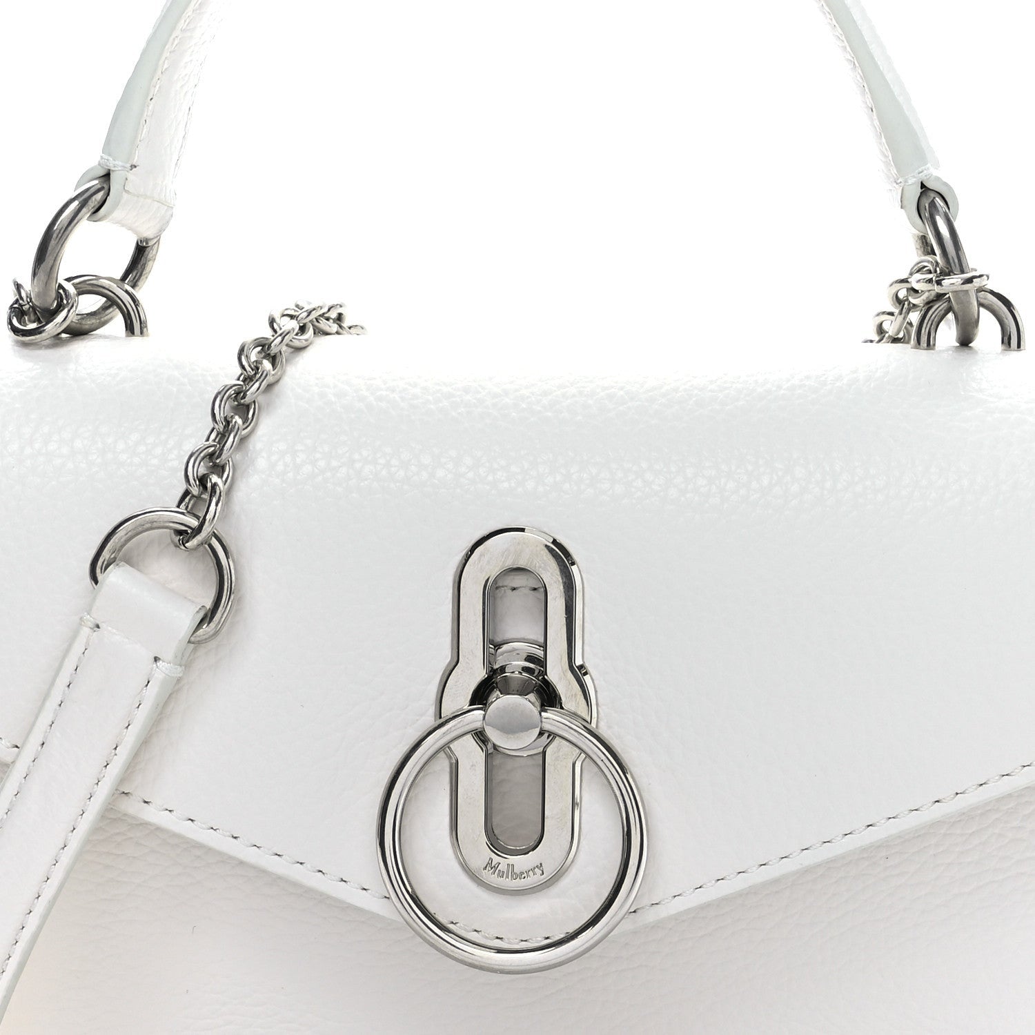 Mulberry MULBERRY Small Classic Grain Amberley Top Handle Crossbody White 7 of 7