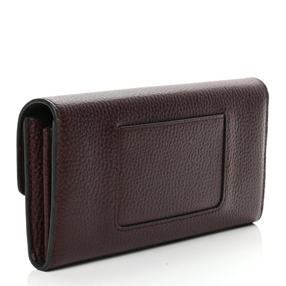 Mulberry MULBERRY Grain Vegetable Tanned Calfskin Darley Wallet Oxblood 2 of 12