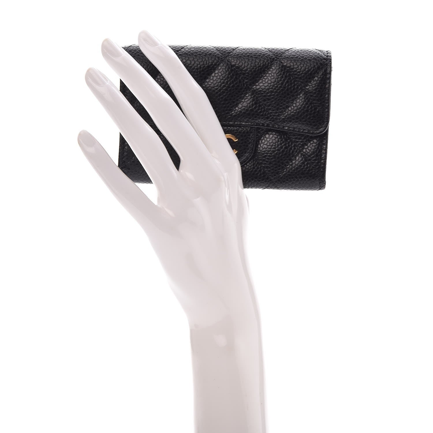 Chanel Caviar Quilted Flap Card Holder Black 2 of 9