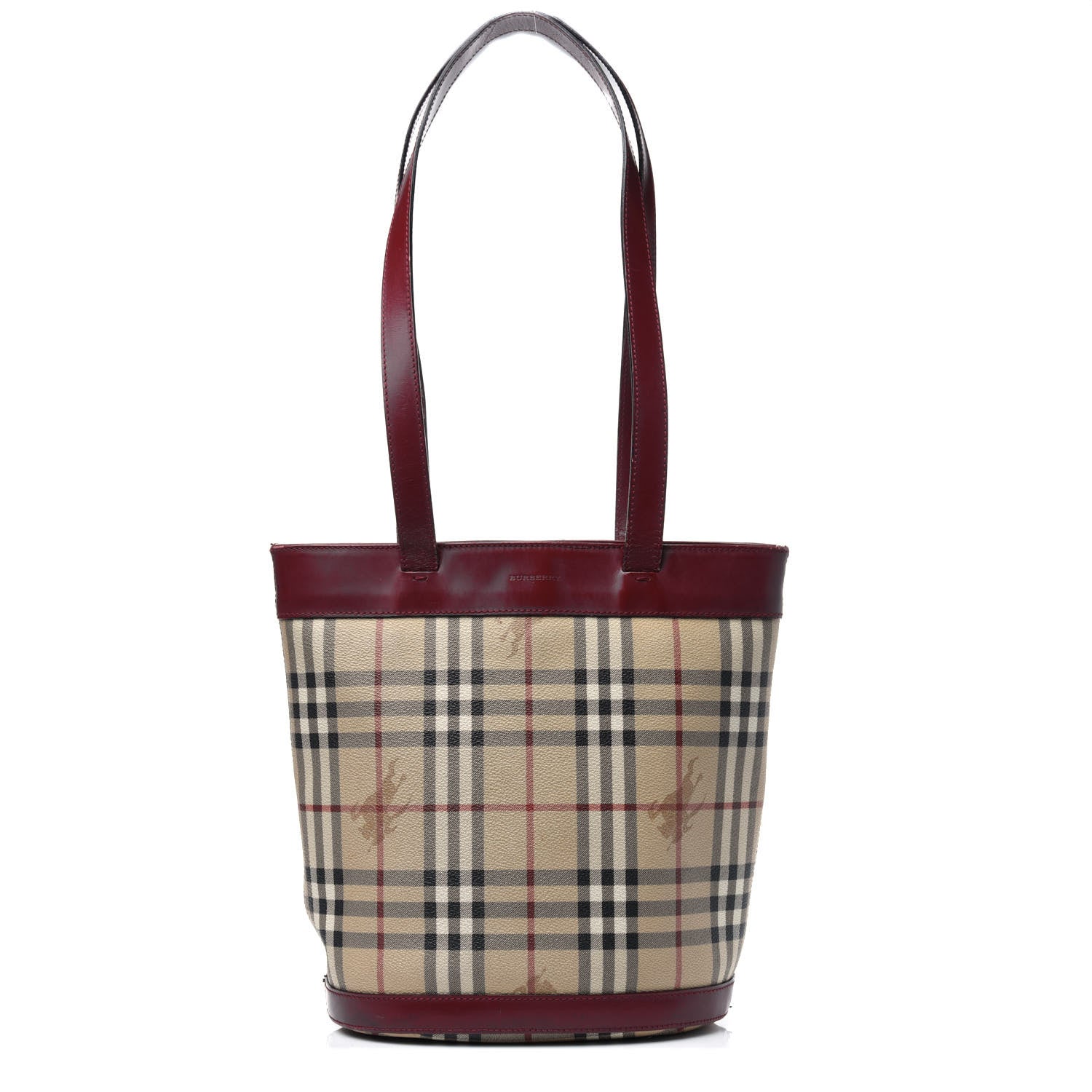 Burberry Haymarket Check Shoulder Bag Red 3 of 36