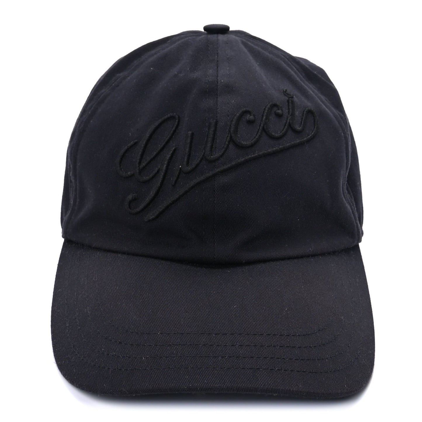 Cotton Logo Script Baseball Hat M Navy