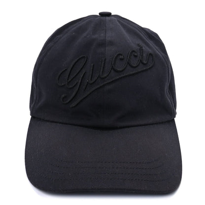 Gucci Cotton Logo Script Baseball Hat M Navy 3 of 14