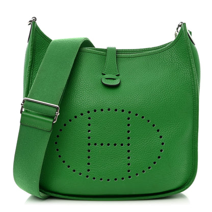 Hermes Taurillon Clemence Evelyne III PM Bambou 1 of 11