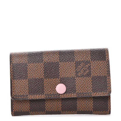 Louis Vuitton Damier Ebene Multicles 6 Key Holder Rose Ballerine 1 of 8