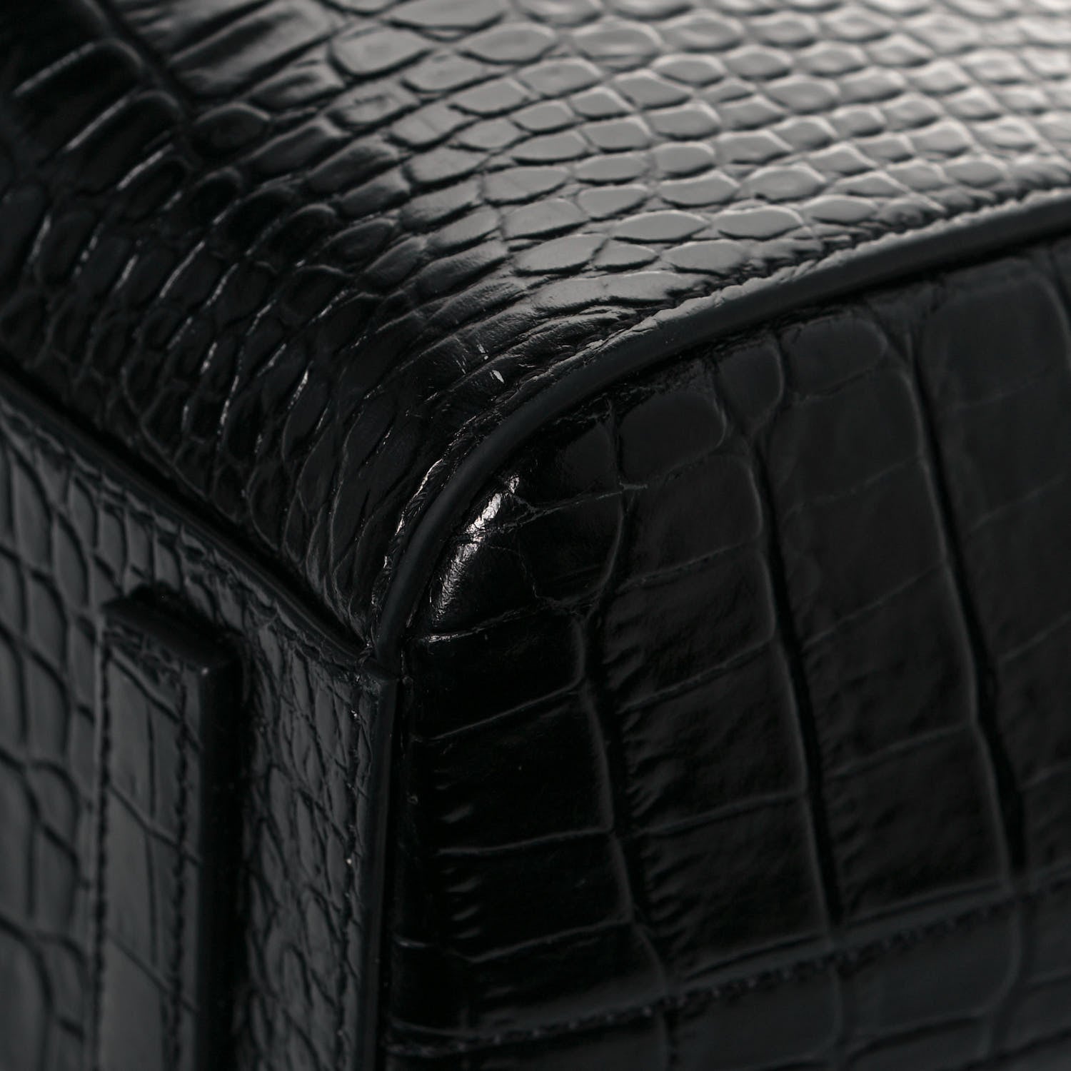 Givenchy Calfskin Crocodile Embossed Mini Antigona Black 12 of 12