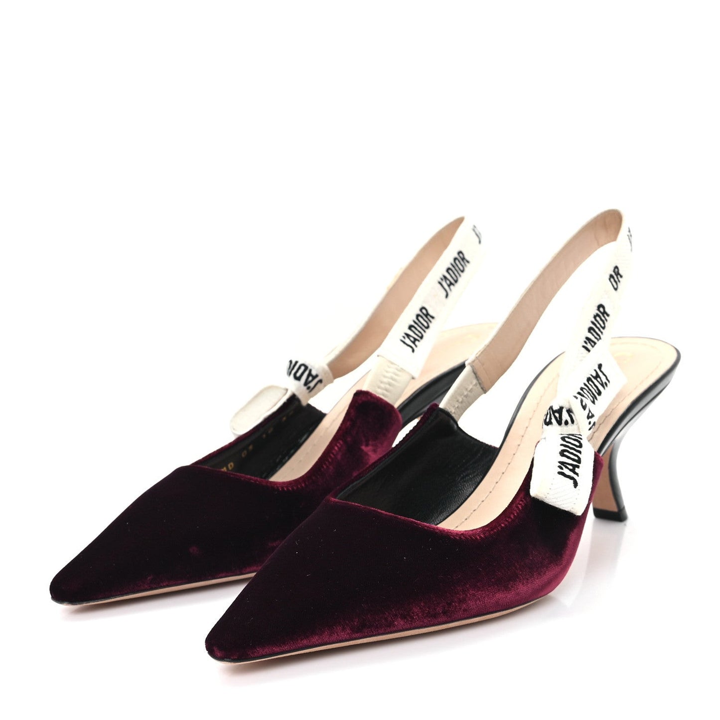 Velvet Ribbon J'Adior Slingback 65mm Pumps 39 Deep Amaranth
