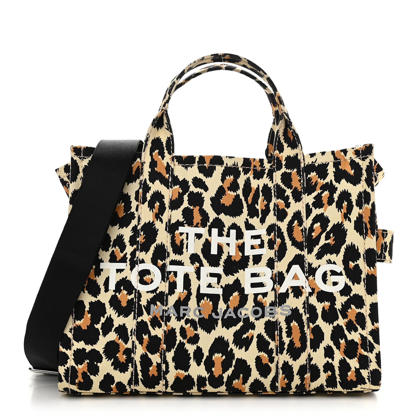 Cotton Canvas Leopard Print Medium The Traveler Tote Bag
