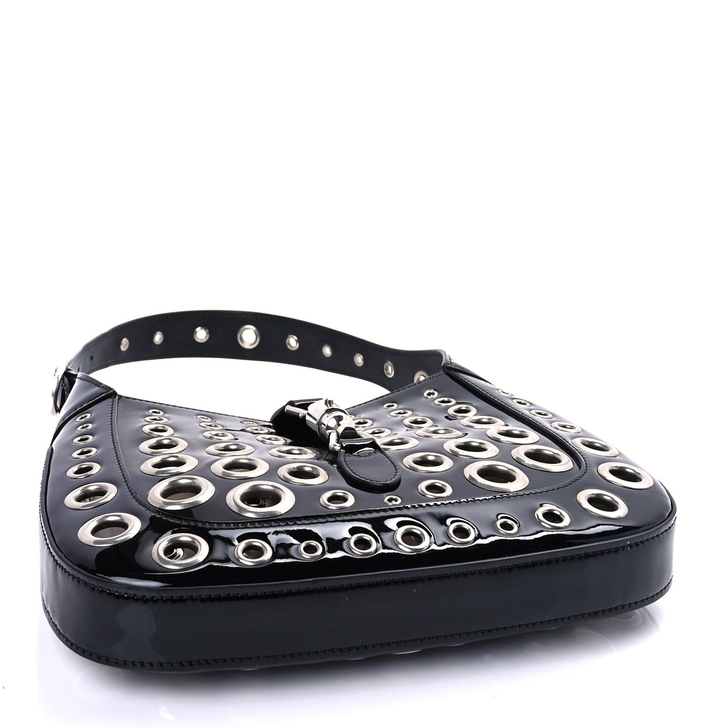 Patent Ha Ha Ha Jackie 1961 Eyelet Hobo Black