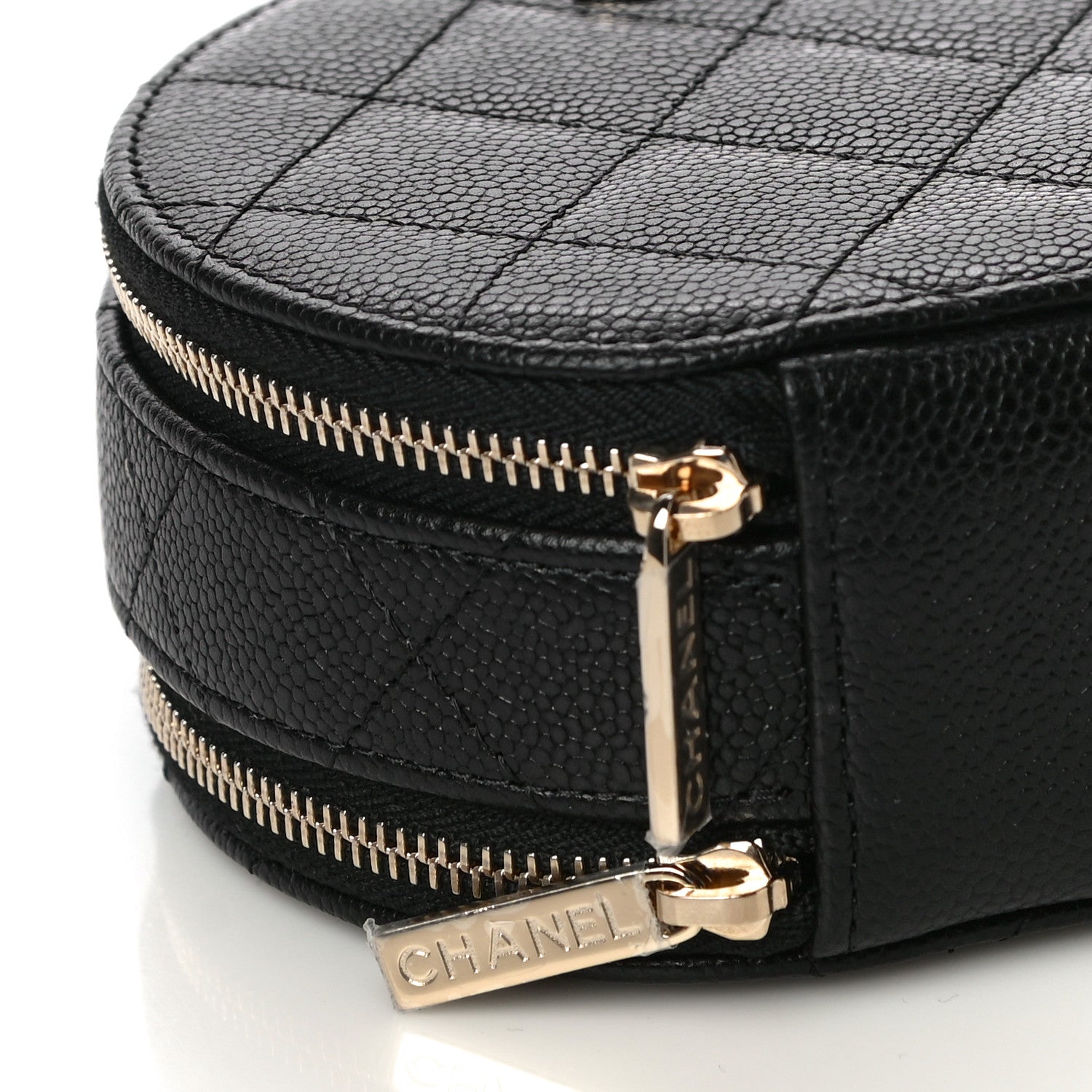 Chanel Caviar Quilted Round Handle With Care Vanity With Chain Black 11 of 11