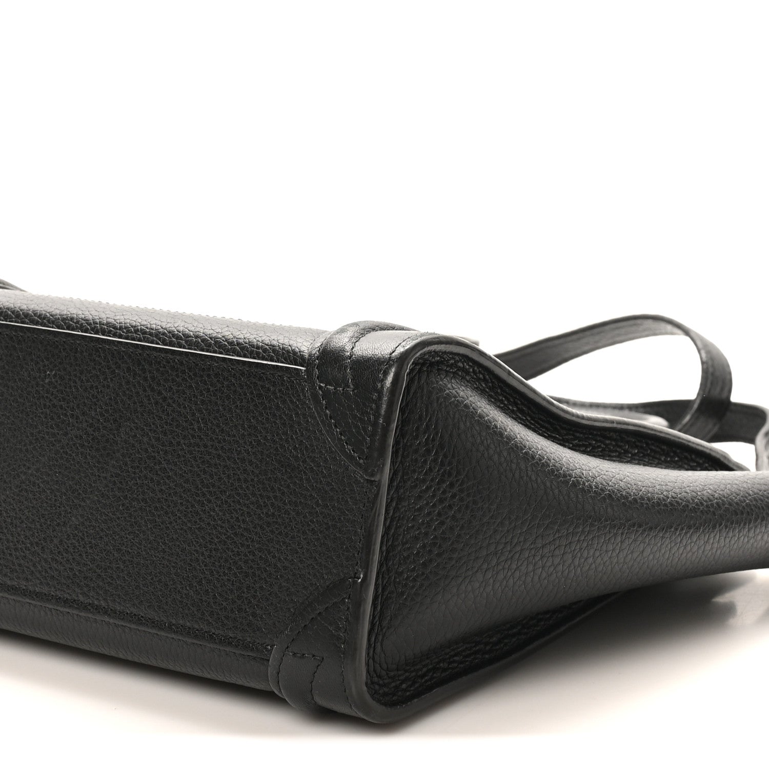 Celine Drummed Calfskin Nano Luggage Black 9 of 11