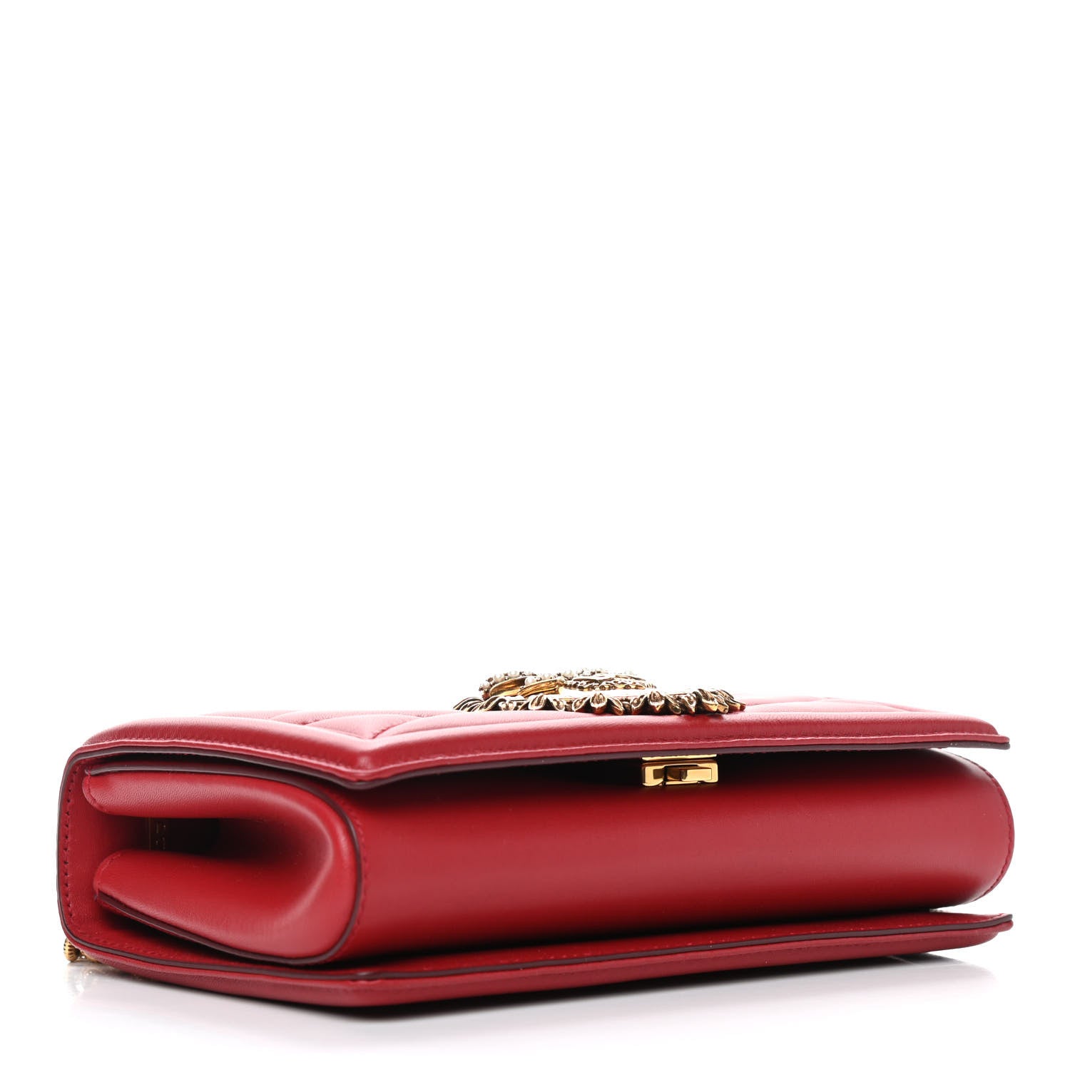 Dolce & Gabbana Calfskin Medium Devotion Crossbody Bag Red 4 of 8