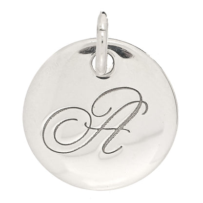 Tiffany Sterling Silver Letter A Disc Charm 1 of 3