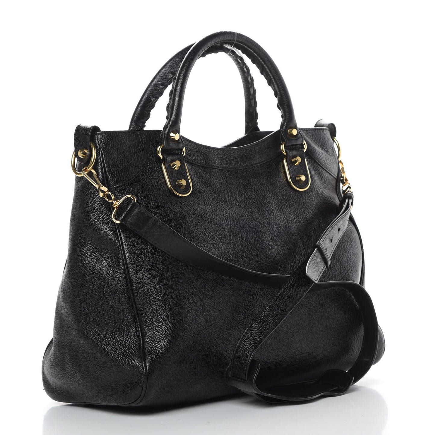 Chevre Gold Metallic Edge Hardware Velo Black