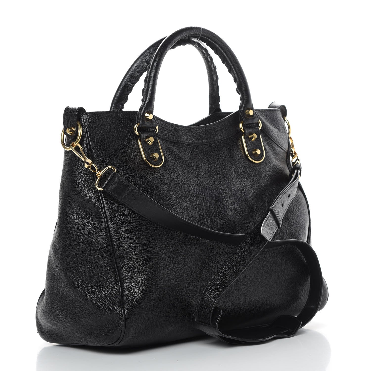 Balenciaga Chevre Gold Metallic Edge Hardware Velo Black 3 of 12