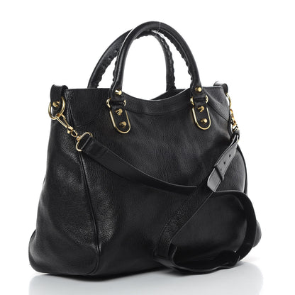Balenciaga Chevre Gold Metallic Edge Hardware Velo Black 3 of 12