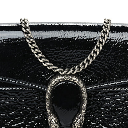 Gucci Crinkled Patent Mini Dionysus Shoulder Bag Black 6 of 8