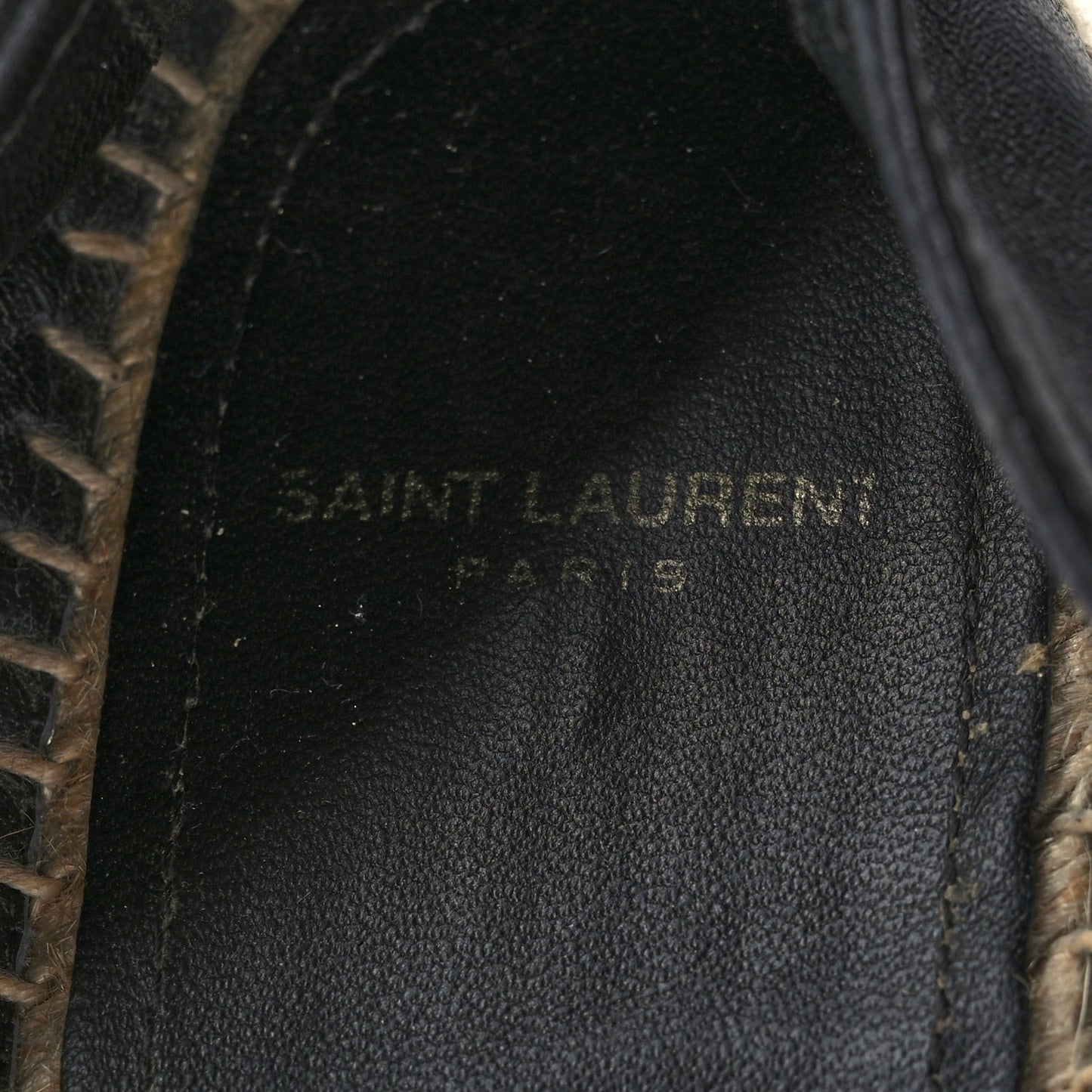 Lambskin Monogram Espadrilles 38 Black