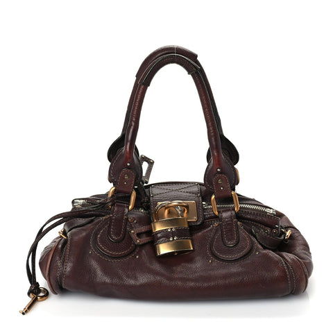 Calfskin Medium Paddington Satchel  Chocolate