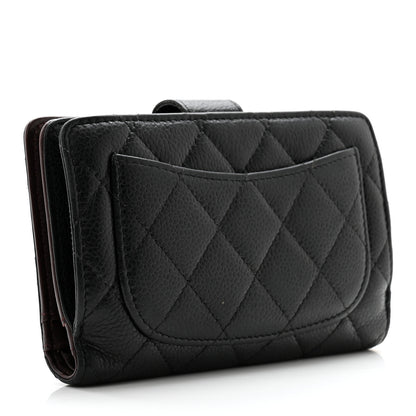 Chanel Caviar Quilted CC French Wallet Black 3 of 14