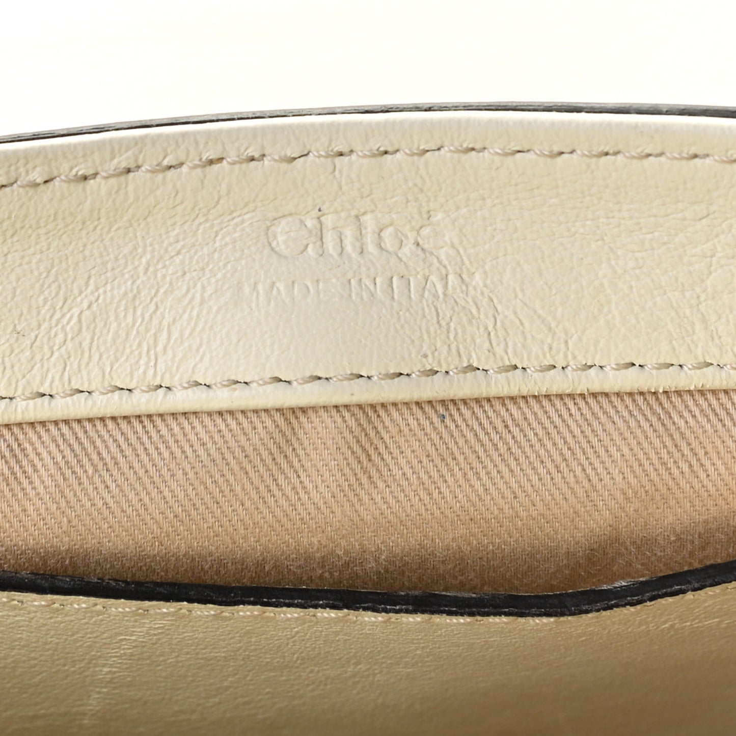 Smooth Calfskin Patchwork Mini C Bag Natural White