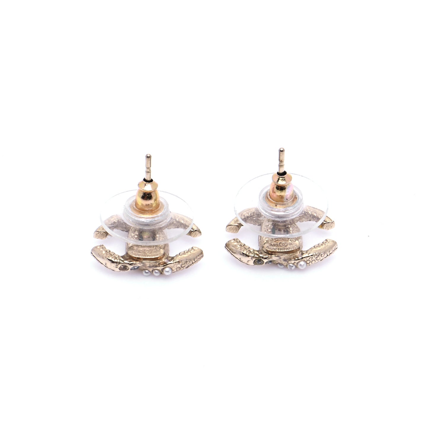 Pearl CC Earrings Light Gold