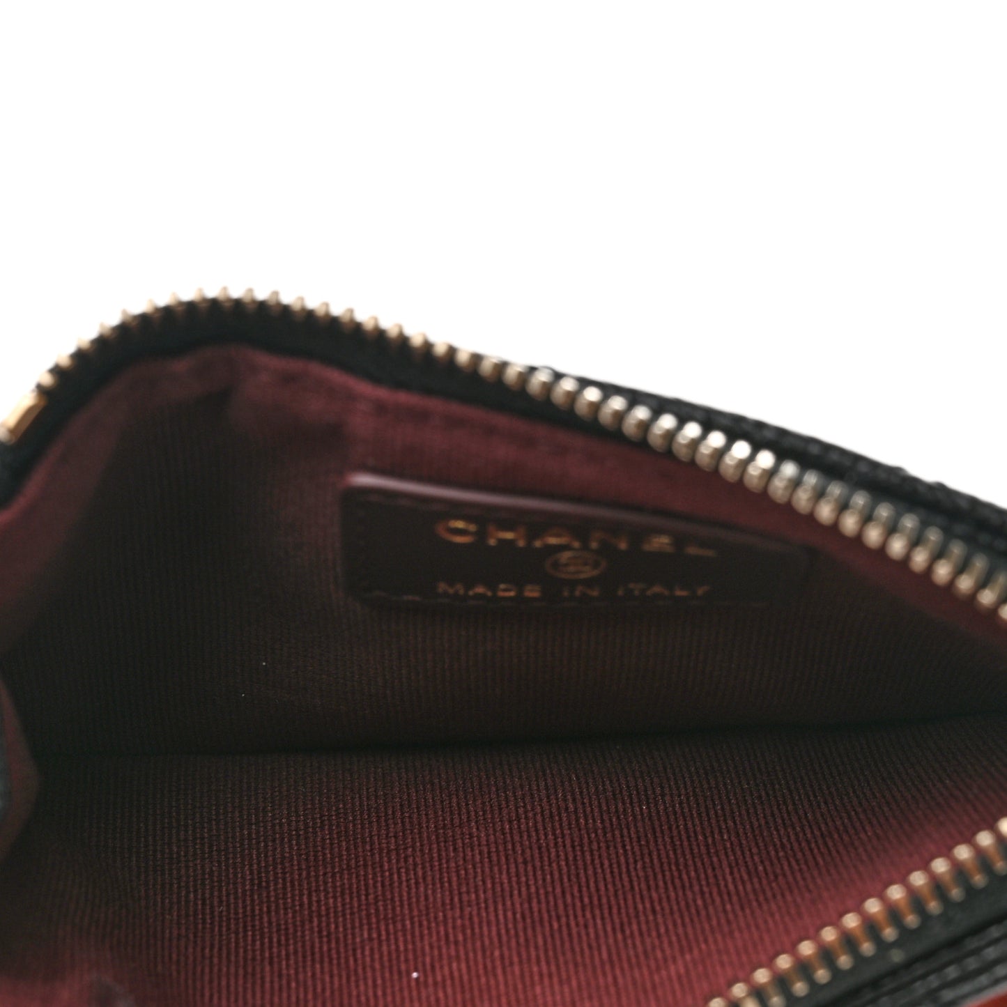 Caviar Quilted Flap Zip Card Holder Black