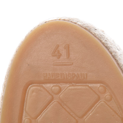 Chanel Lambskin CC Espadrilles 41 Beige Black 7 of 8