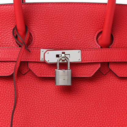Hermes Togo Horseshoe Birkin 35 Rouge Casaque 10 of 11