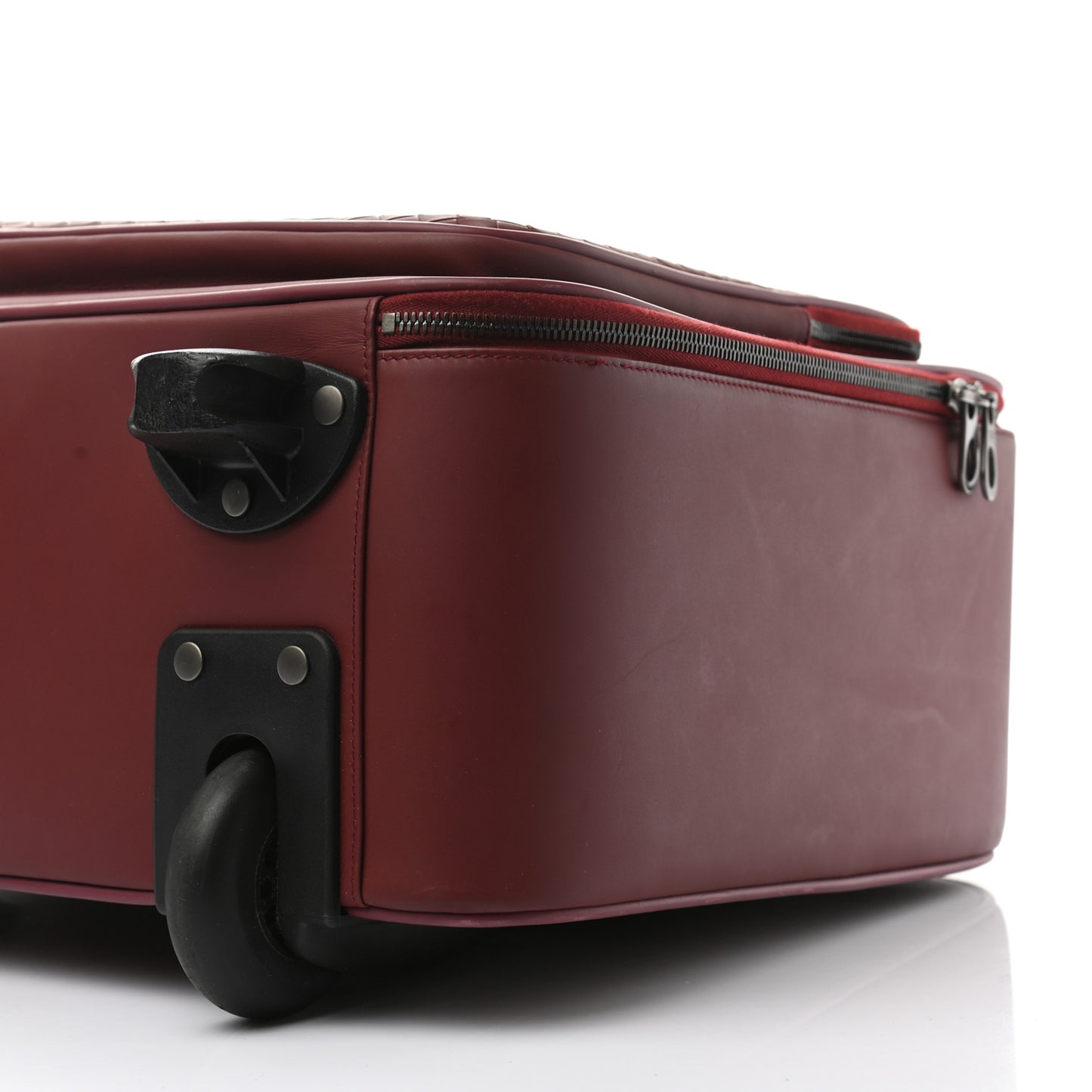 Nappa Intrecciato Carry On Luggage Red