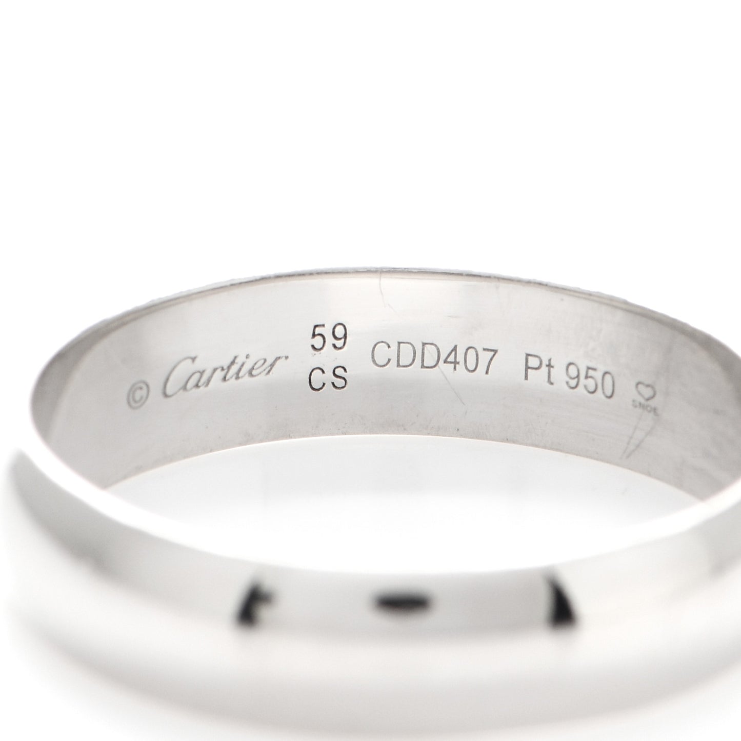 Platinum 5mm 1895 Wedding Band Ring 59 8.75