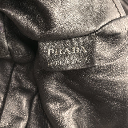 Prada Cervo Lux Print Lace Bauletto Bag Talco 7 of 12