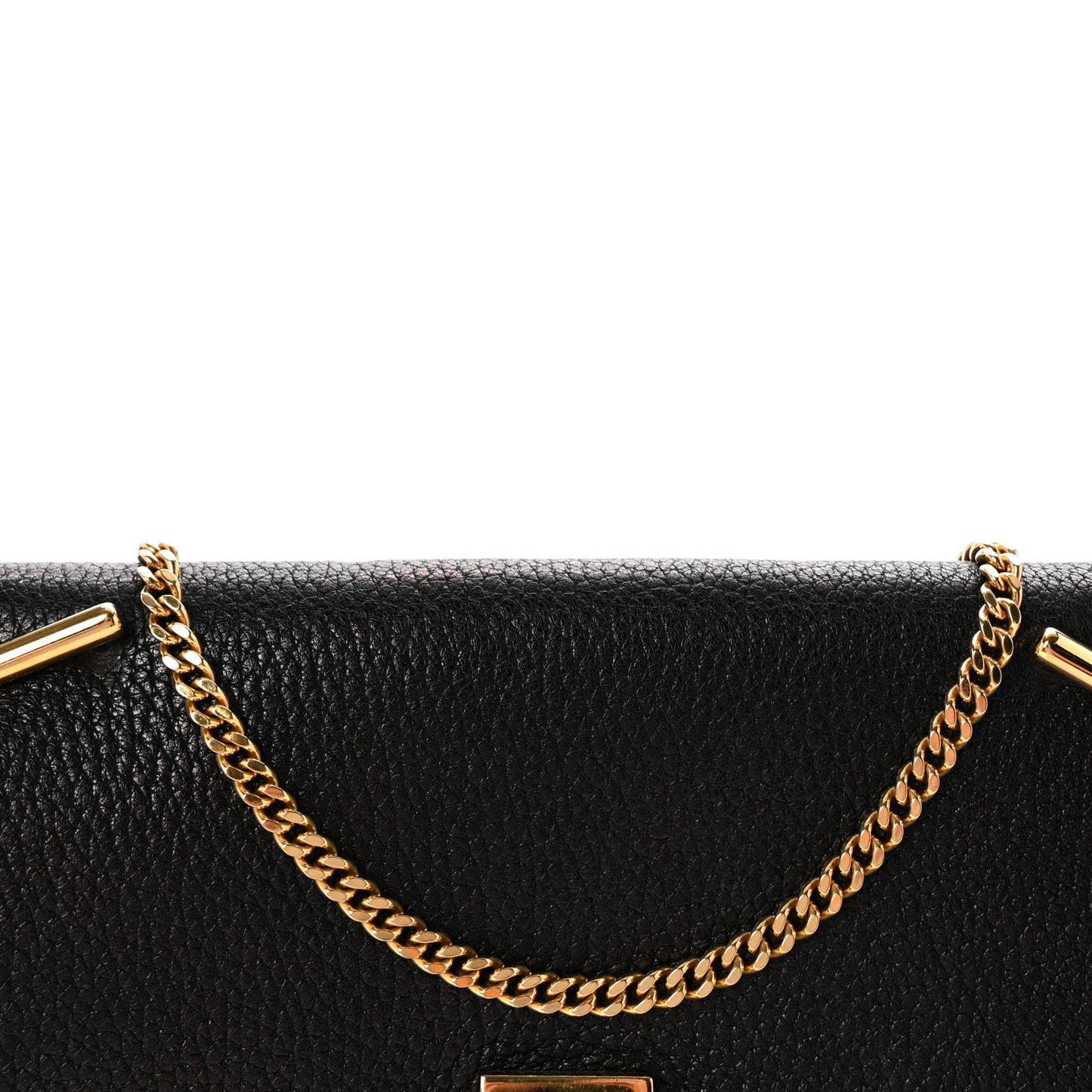Grained Lambskin Drew Shoulder Bag Black