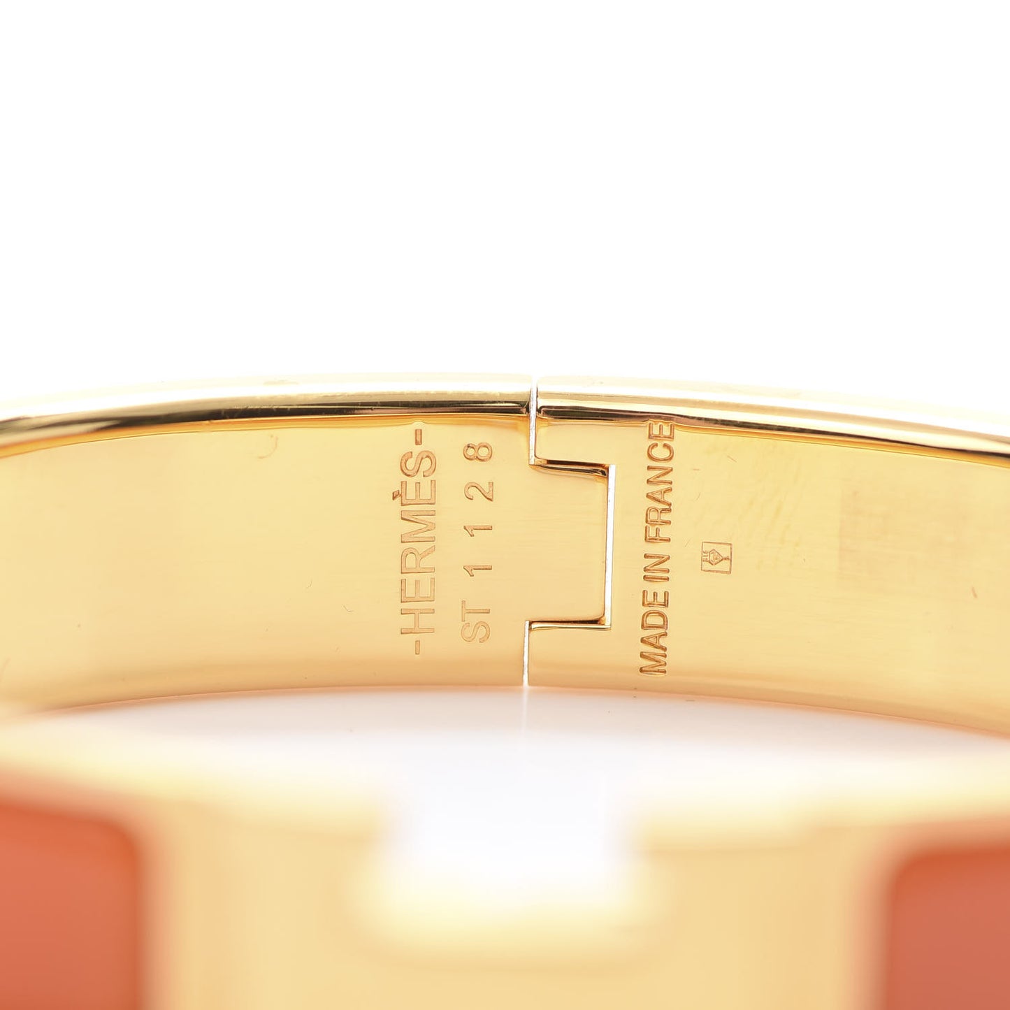 Enamel Narrow Clic Clac H Bracelet PM Orange