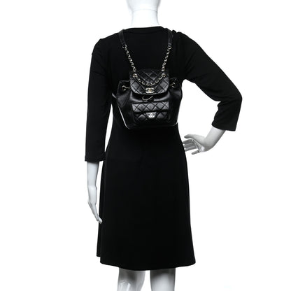 Chanel Lambskin Quilted Small Duma Drawstring Backpack Black 2 of 13