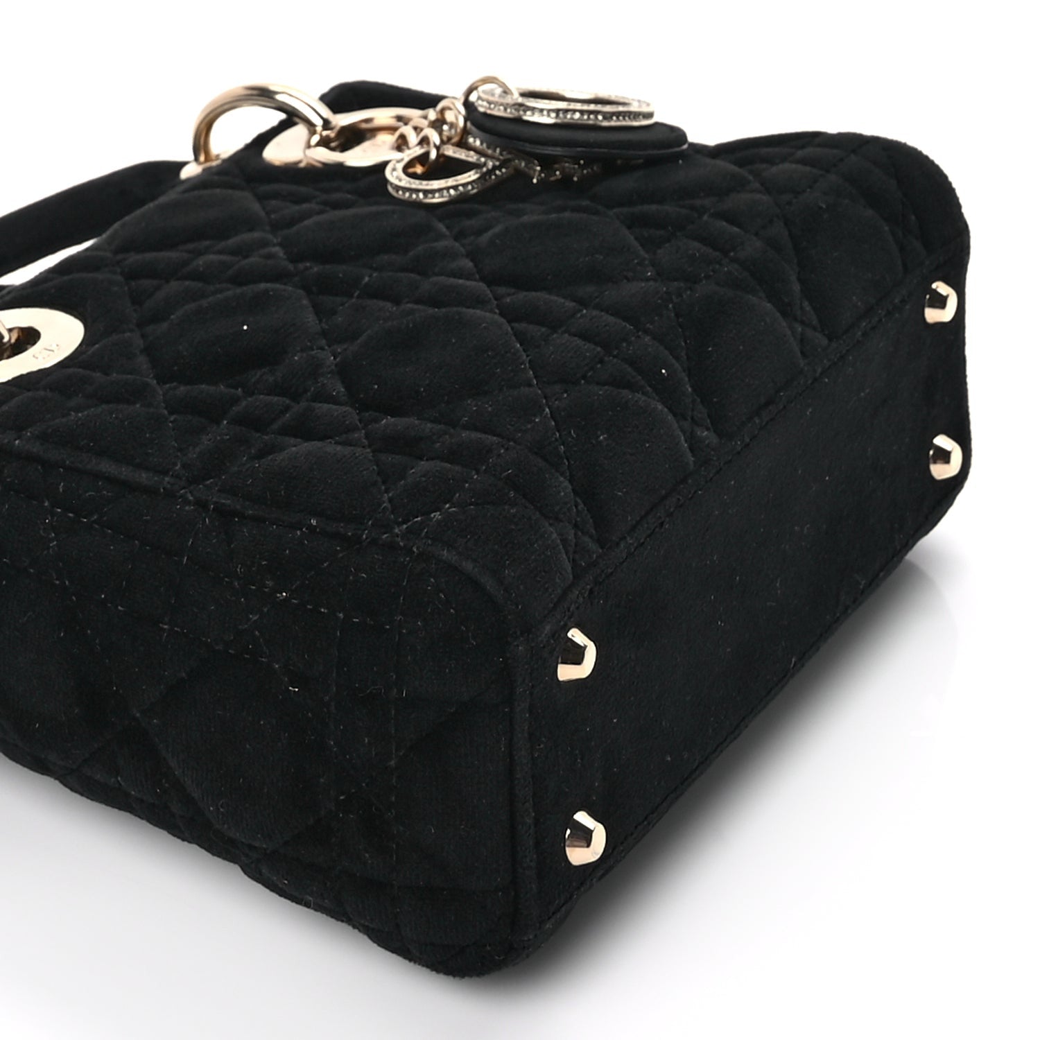Christian Dior Velvet Mini Lady Dior Black 7 of 8