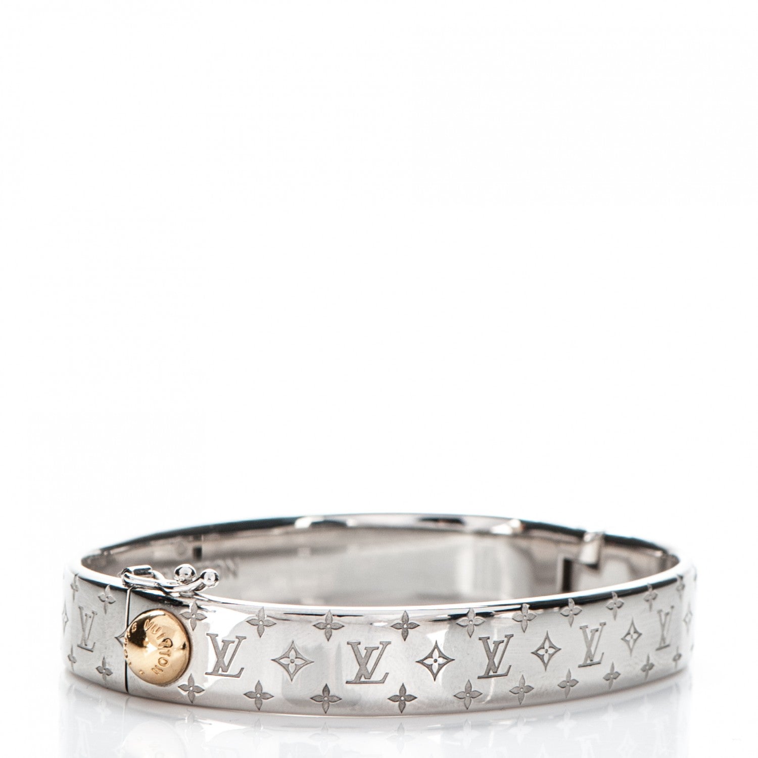 Louis Vuitton Palladium Monogram Nanogram Cuff S 3 of 5
