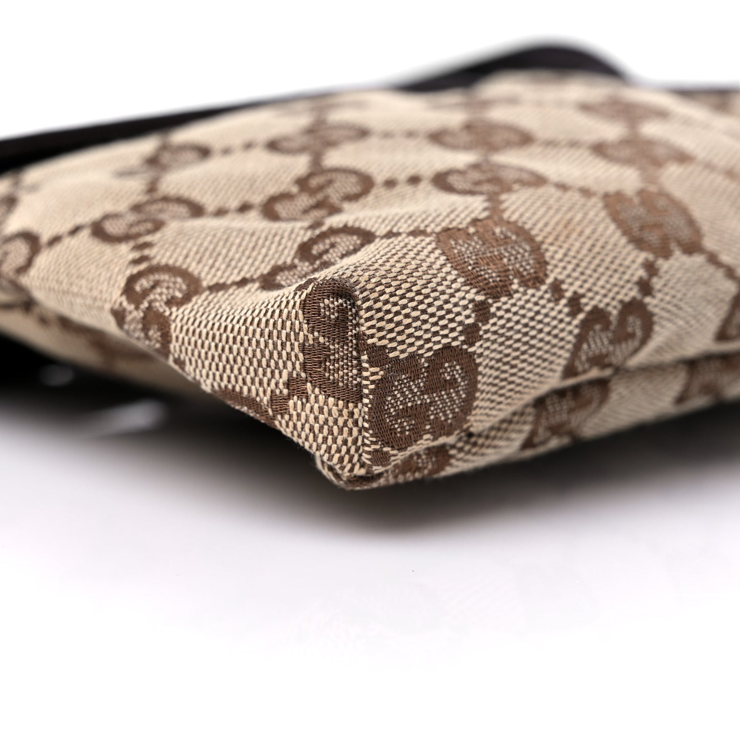 GG Monogram Double Pocket Belt Bag Dark Brown