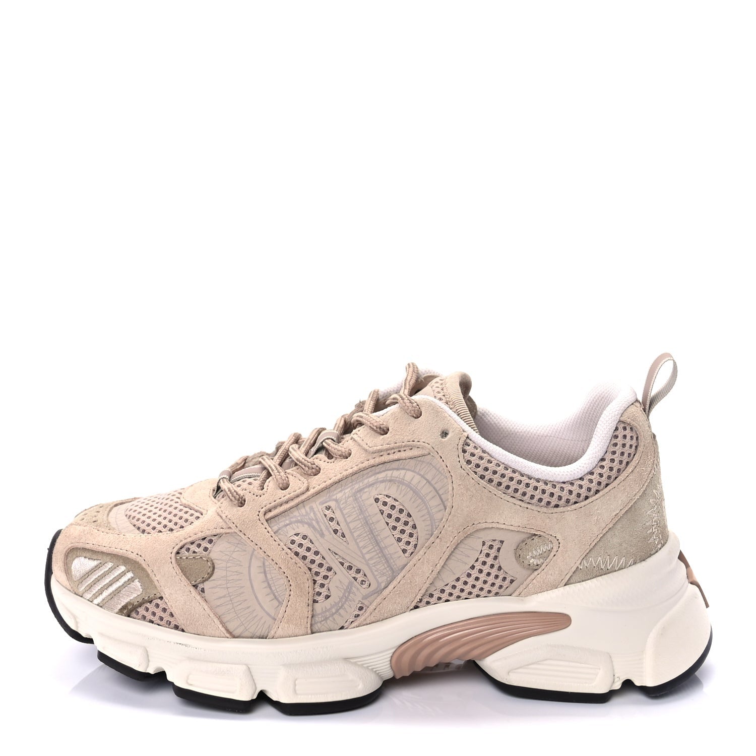 Christian Dior Suede Mesh Dior Chrono Sneakers 38.5 Beige 1 of 9